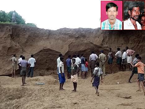 பழனி அருகே மண் சரிந்து இருவர் பலி. ஒருவர் பலத்த காயம்